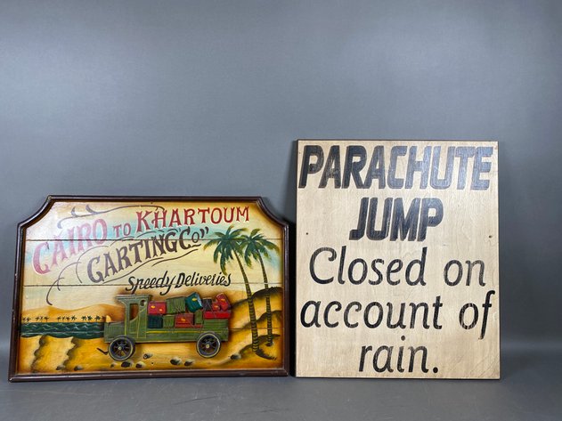 Image for (2) Wooden Signs