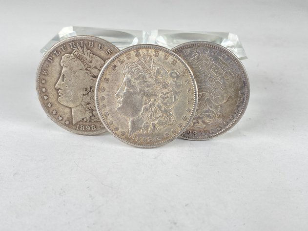 Image for (3) Morgan Dollars 1898, 1898 O and 1898 S