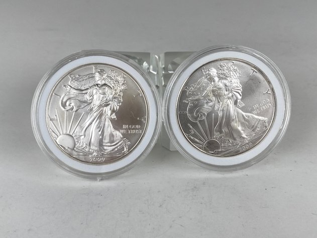 Image for (2) 2009 American Silver Eagles