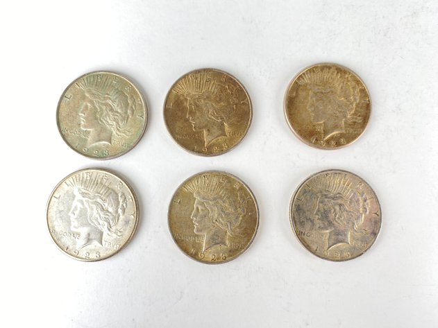 Image for (6) Peace Dollars (4) 1923 and (2) 1923 S