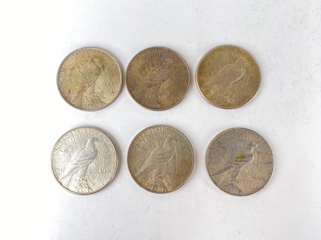Image for (6) Peace Dollars (4) 1923 and (2) 1923 S