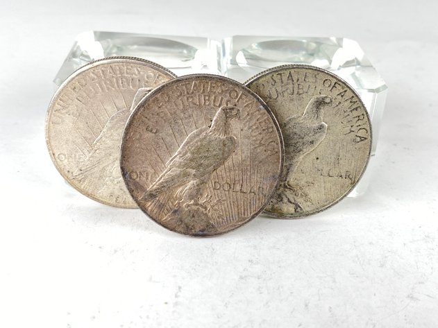 Image for (3) Peace Dollars 1922, 1922 D, and 1922 S