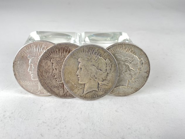 Image for (4) 1924 Peace Dollars