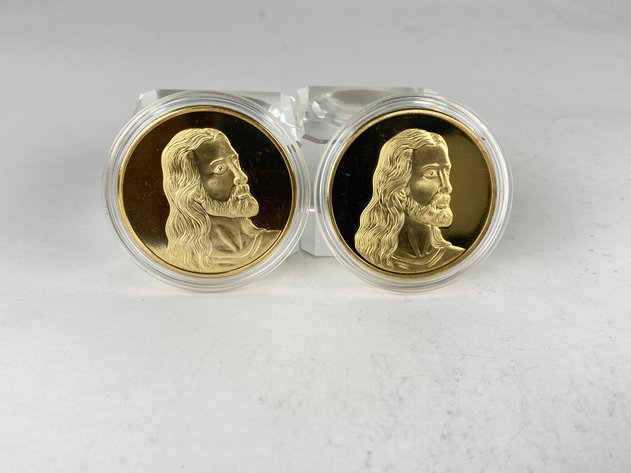 Image for (2) Last Supper Jesus Coins Gold Plated