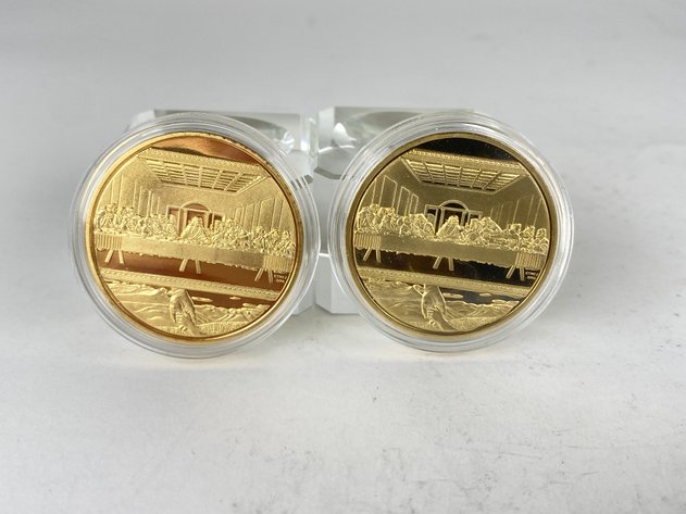 Image for (2) Last Supper Jesus Coins Gold Plated