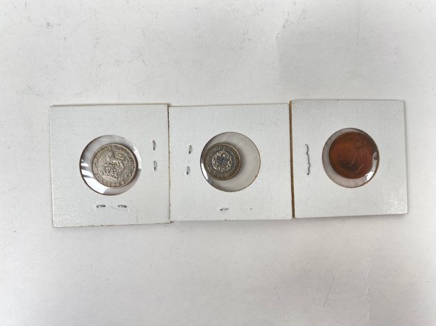 Image for (3) Vintage British Coins, (2) .500 Silver Content