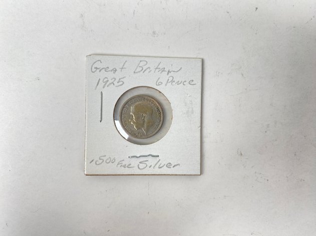 Image for (3) Vintage British Coins, (2) .500 Silver Content