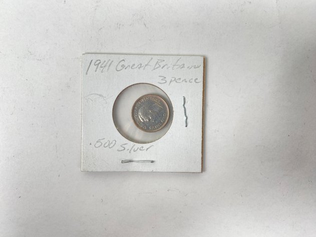 Image for (3) Vintage British Coins, (2) .500 Silver Content