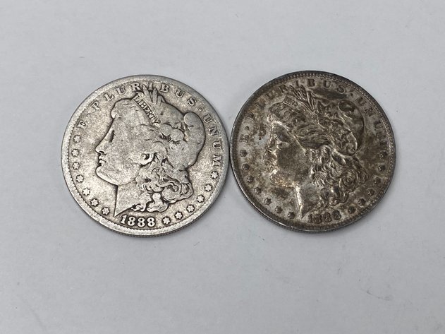 Image for (2) Morgan Dollars 1888 and 1888 0