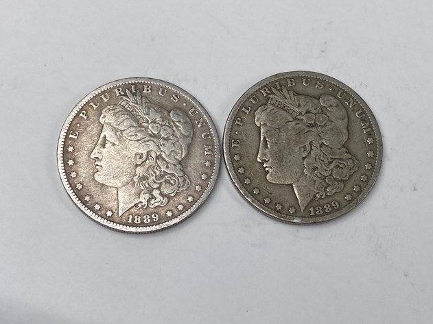 Image for (2) Morgan Dollars 1889 and 1889 0