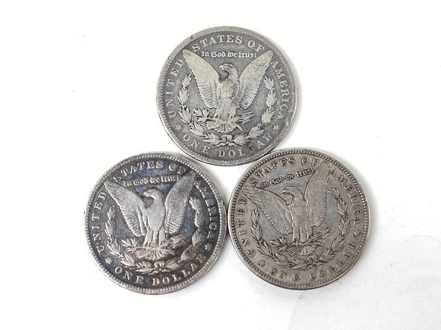 Image for (3) Morgan Dollars 1884, 1884 O and 1884 S