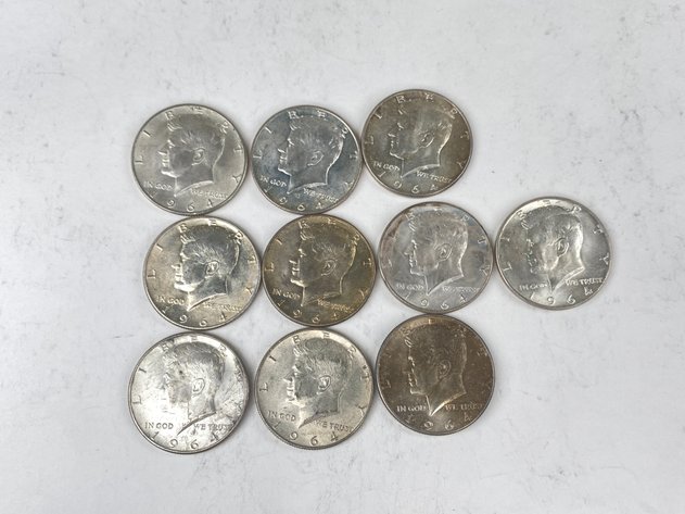 Image for (10) 1964 Kennedy Half Dollars