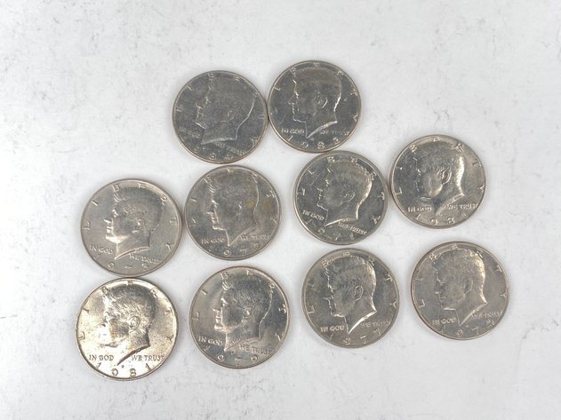 Image for (10) Kennedy Half Dollars 1970's and 1980's