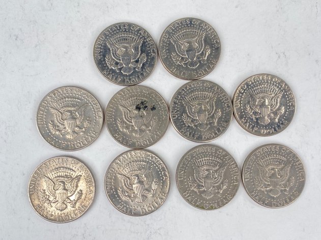 Image for (10) Kennedy Half Dollars 1970's and 1980's