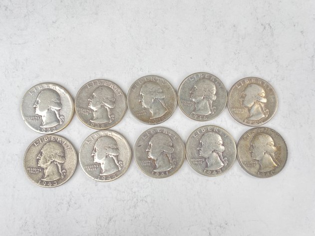 Image for (10) Washington Quarters 1940's