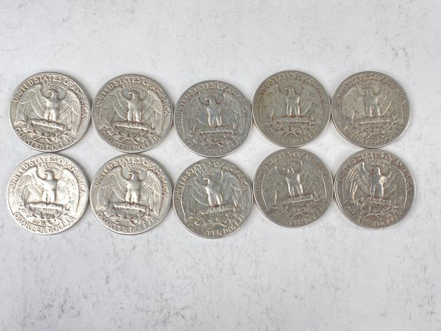 Image for (10) Washington Quarters 1950's