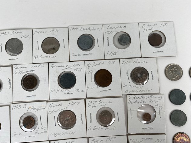 Image for (32) International Coins. Bronze, Zinc, Aluminum, Copper and More