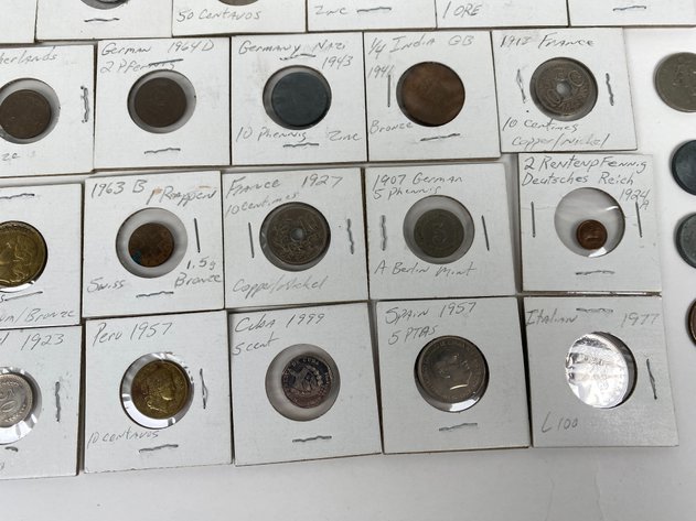 Image for (32) International Coins. Bronze, Zinc, Aluminum, Copper and More