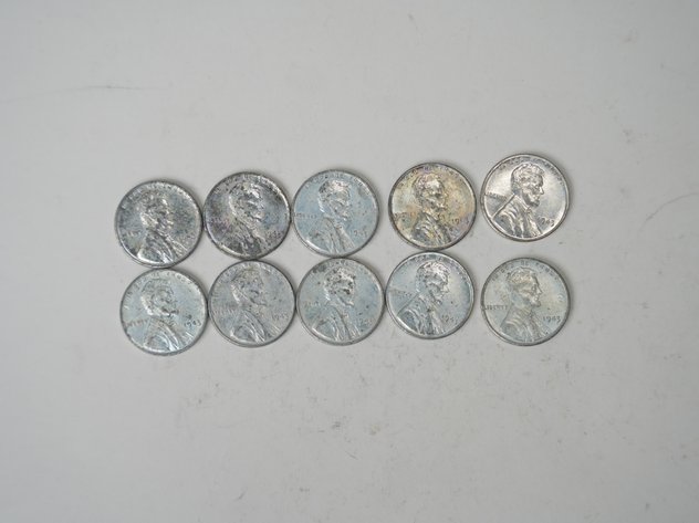 Image for (10) 1943 Lincoln Head Wheat Steel Cents