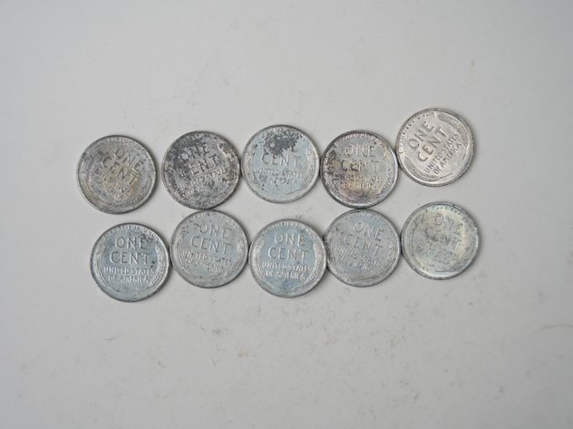 Image for (10) 1943 Lincoln Head Wheat Steel Cents