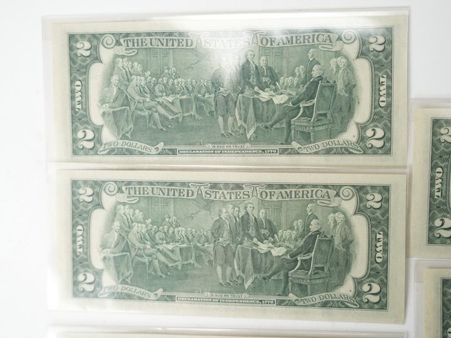 Image for (5) $2 Notes in Sequential Serial Number Stamped Apr 13 1976 Nashville, GA