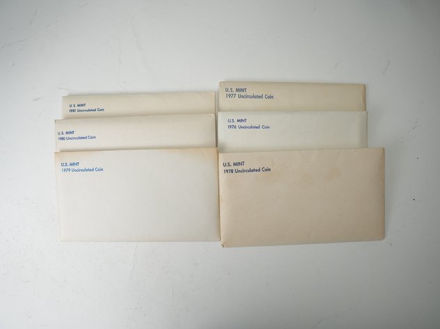 Image for (6) US Mint Uncirculated P and D Coin Sets 1976-1981
