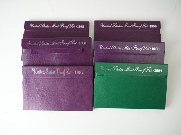 Image for (6) US Proof Sets 1987-1990 and 1993-94