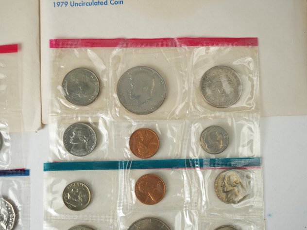 Image for (4) US Mint Uncirculated P and D Coin Sets 1977, 1979-1981
