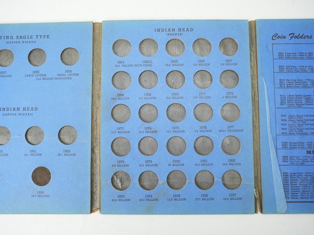 Image for (16) Indian Head Cents in Collector's Book