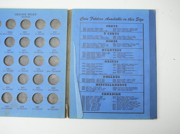 Image for (16) Indian Head Cents in Collector's Book