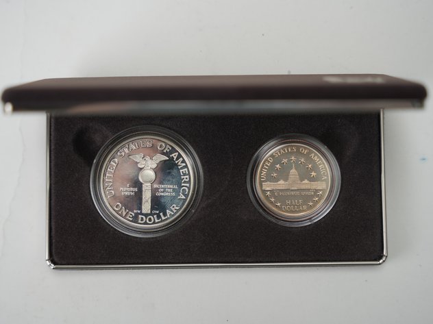Image for 1989 US Congressional Coin Set with Silver Dollar and Clad Half Dollar