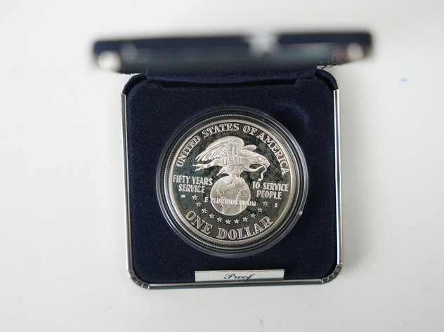 Image for 1991 USO 50th Anniversary Commemorative Silver Coin