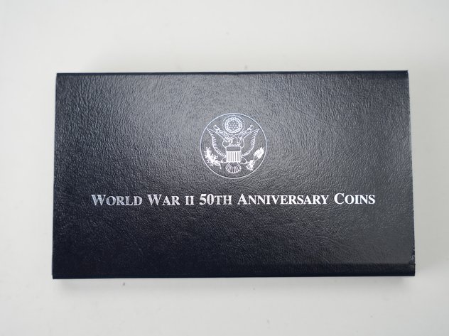Image for 1991-1995 World War II 50th Anniversary Commemorative Coin Set with Silver Dollar and Clad Half Dollar