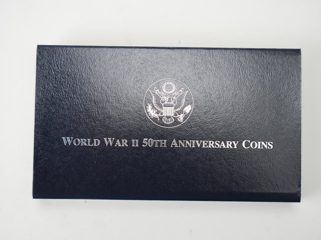 Image for 1991-1995 World War II 50th Anniversary Commemorative Coin Set with Silver Dollar and Clad Half Dollar