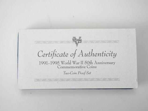 Image for 1991-1995 World War II 50th Anniversary Commemorative Coin Set with Silver Dollar and Clad Half Dollar