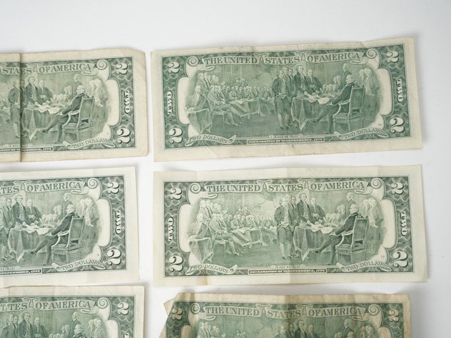 Image for (9) $2 Federal Reserve Notes (7) 1976 and (2) 1995