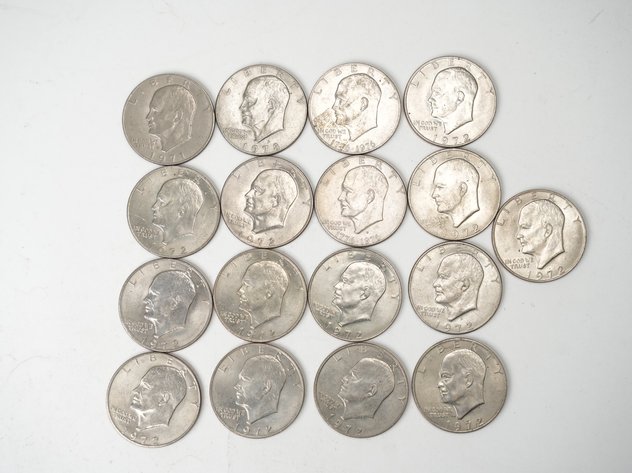 Image for (16) Eiseinhower Dollars (12) 1972, 1971, 1978, and (2) 1976
