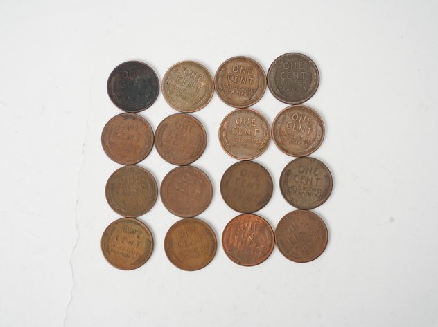 Image for (16) Lincoln Head Wheat Cents Various Years