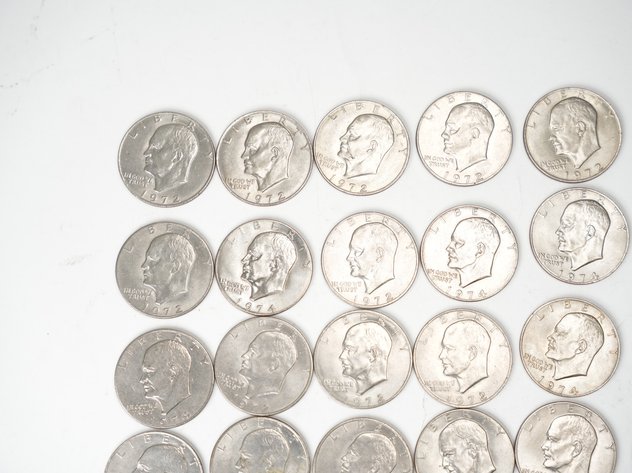 Image for (35) Eisenhower Dollars, (21) 1972, (13) 1974, and 1977