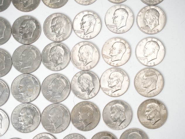 Image for (35) Eisenhower Dollars, (21) 1972, (13) 1974, and 1977