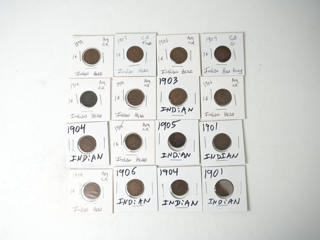 Image for (16) Indian Head Cents 1899-1907