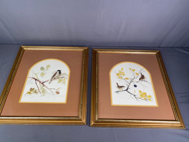 Image for (2) Bird Prints, 1975 Signed by Author