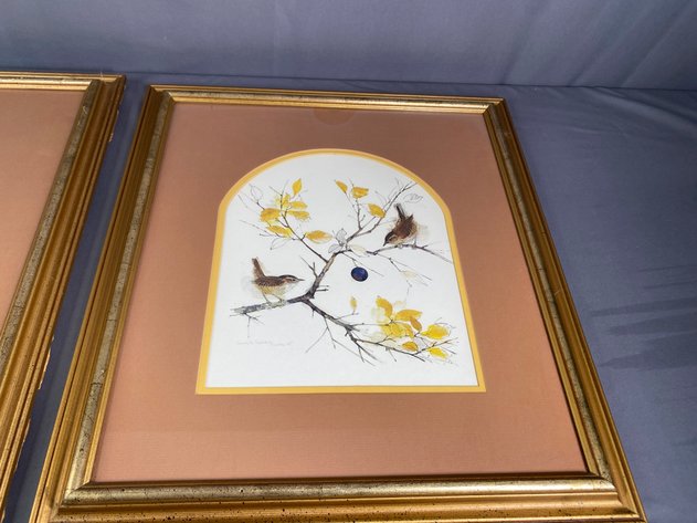 Image for (2) Bird Prints, 1975 Signed by Author