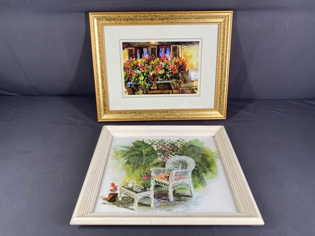 Image for (2) Framed Floral Themed Prints