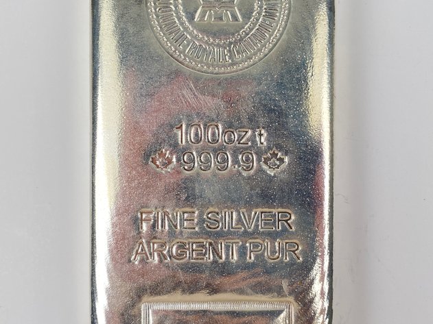 Image for 100oz 999.9 Silver Bar from Royal Canadian Mint