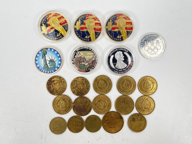 Image for (22) Commemorative Coins, Tokens and More