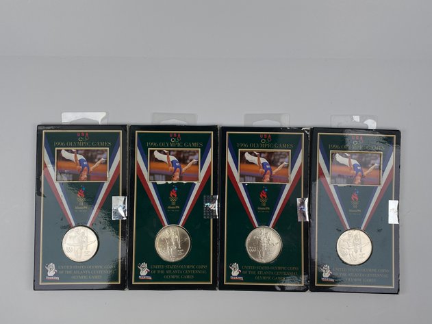 Image for (4) 1996 Sealed Olympic Games Silver Dollars (Gymnastics)
