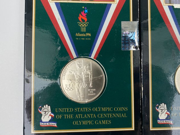Image for (4) 1996 Sealed Olympic Games Silver Dollars (Gymnastics)