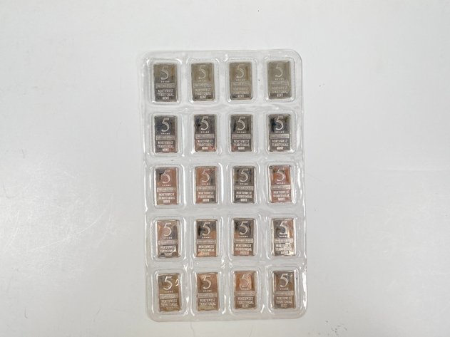 Image for (20) 5 Gram .999 Fine Silver Bars from Northwest Territorial Mint