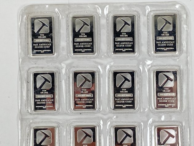 Image for (20) 1/4oz .999 Fine Silver Bars from Pan America Silver Corp